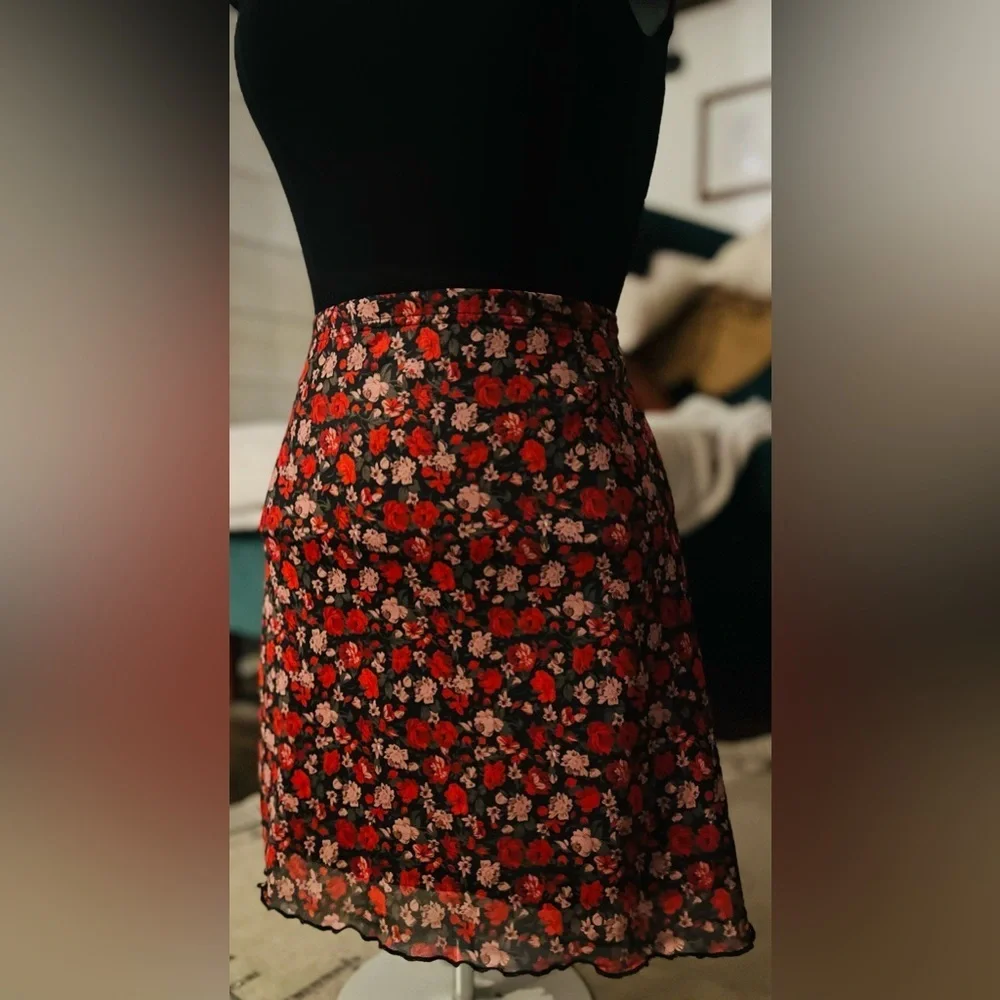 Floral Mini Skirt
